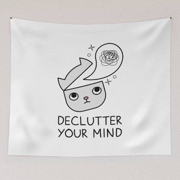 Item preview, Declutter Your Mind. Cat Get Rid Of Unwanted Thoughts  designed and sold by TashaVector.