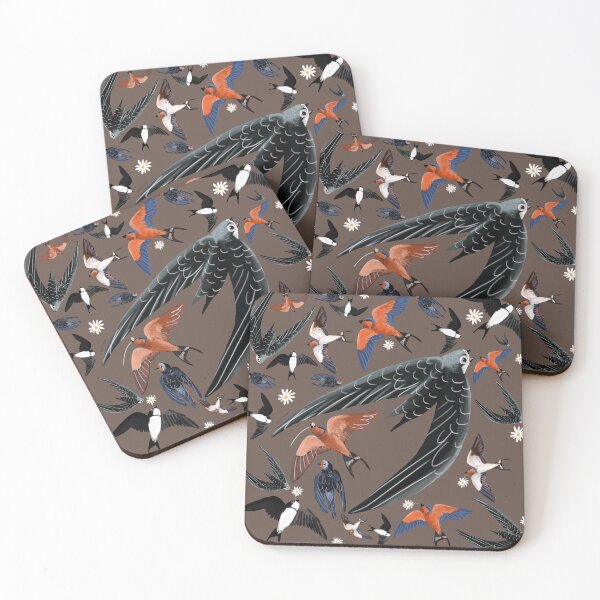 Item preview, Swallows and swift pattern chocolate version designed and sold by belettelepink.