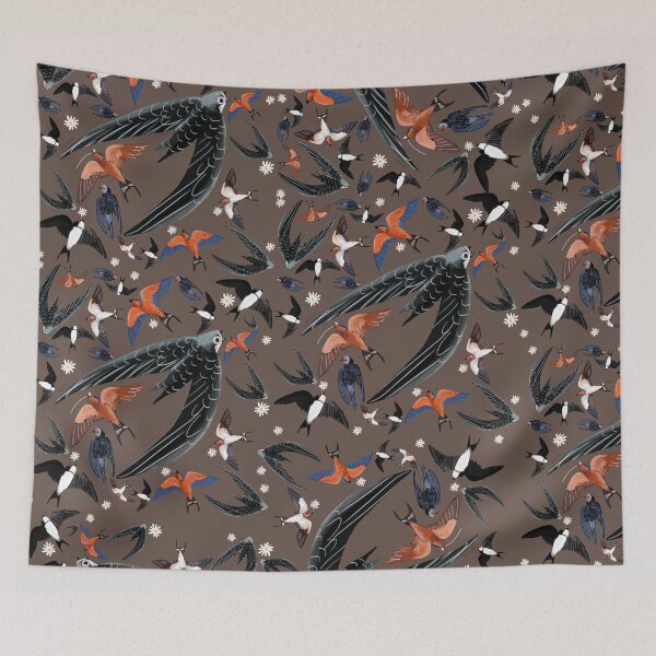Item preview, Swallows and swift pattern chocolate version designed and sold by belettelepink.