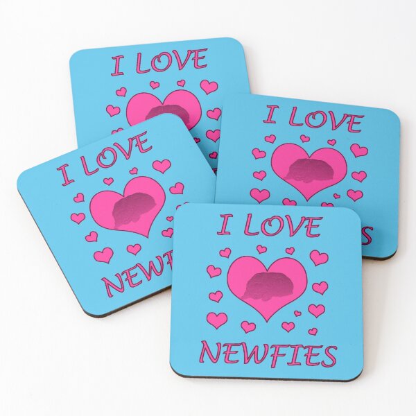 Item preview, Newfoundland dog heart love pink designed and sold by Moonyflower.