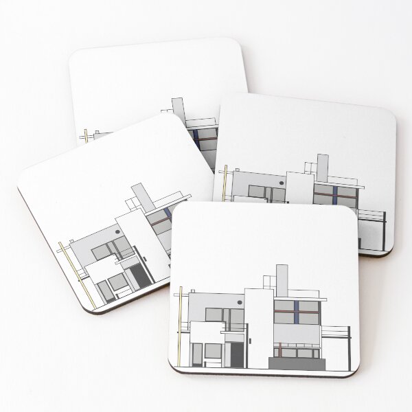 Item preview, Mordern mid-century architecture - Rietveld Schröder house illustration designed and sold by artsyvectors.