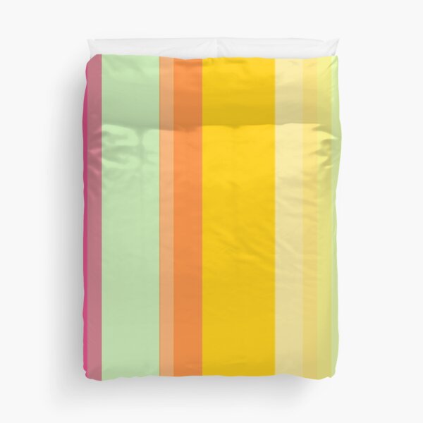 sunny summer straight vertical lines design Duvet Cover