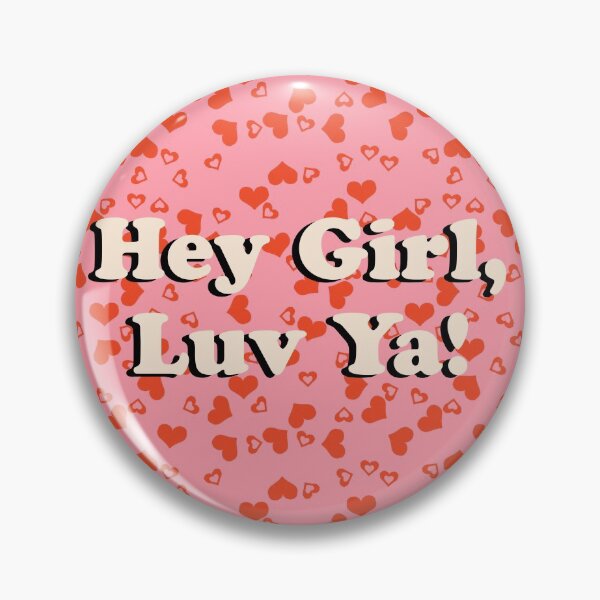 Item preview, Hey Girl, Luv Ya! Valentine, Galentine,Heart Hearts Pattern Cute Valentine designed and sold by mythandframe.
