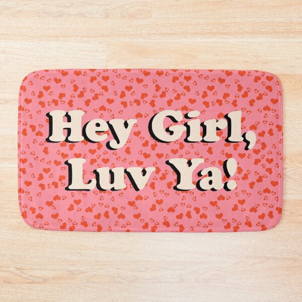 Item preview, Hey Girl, Luv Ya! Valentine, Galentine,Heart Hearts Pattern Cute Valentine designed and sold by mythandframe.