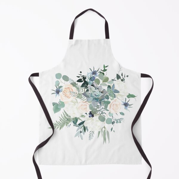 Item preview, Silver sage green, pink blush and white flowers vector design spring bouquet designed and sold by lavendertime.