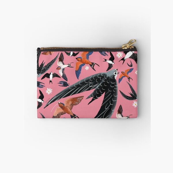 Item preview, Swallows and swift pattern pink version designed and sold by belettelepink.