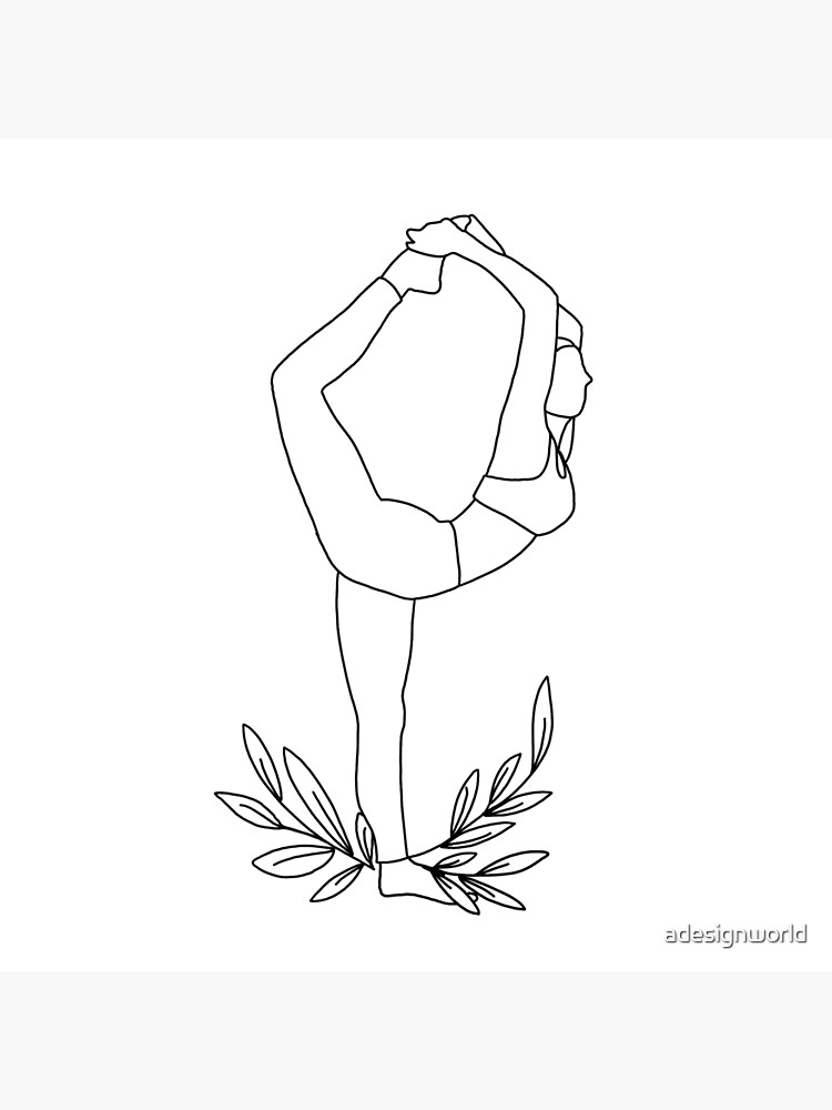 Sketch Of Person In Yoga Pose, Stretching - Drawing, HD Png Download ,  Transparent Png Image - PNGitem