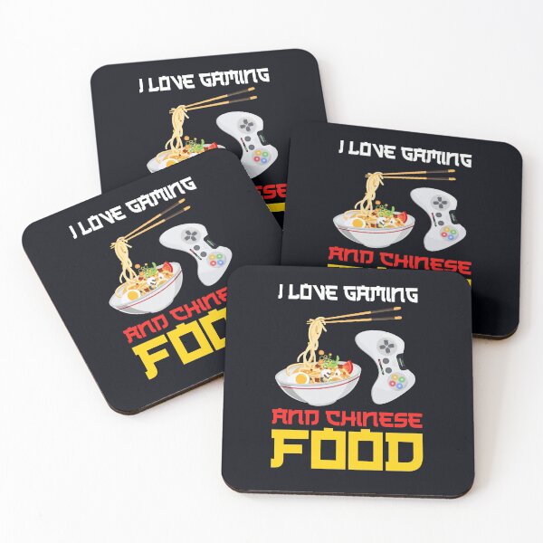 Item preview, "I love gaming and Chinese food." . . . Playing video games and eating Chinese food. What can be better? A young boy's dream. designed and sold by JoelsCorner.