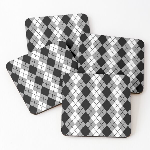 Item preview, Black and White Argyle designed and sold by Sharon Schwalbe.