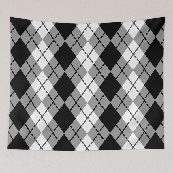 Item preview, Black and White Argyle designed and sold by Sharon Schwalbe.