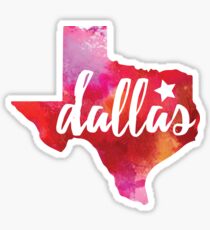 Dallas, Texas - watercolor Sticker