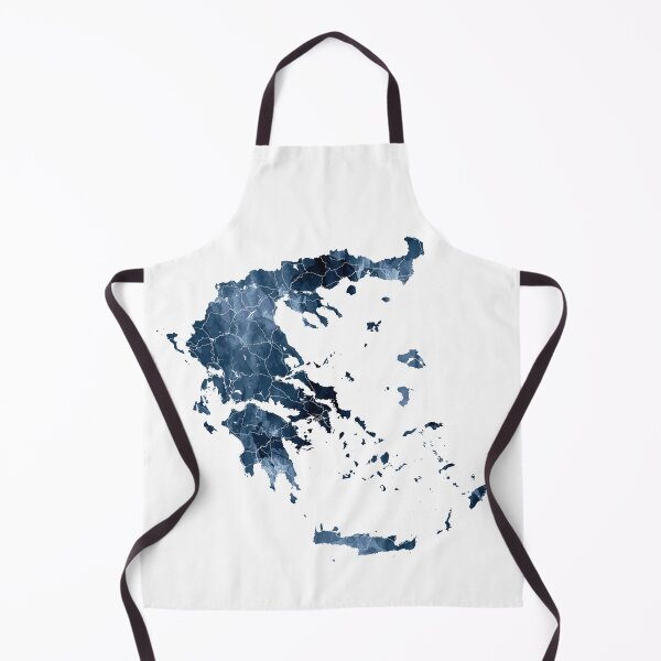 Item preview, Greece Map Watercolor Navy Blue by Zouzounio Art designed and sold by zouzounioart.