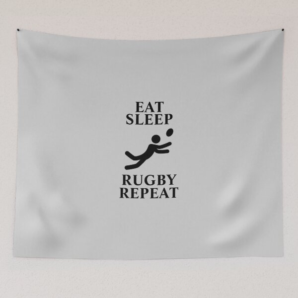 Item preview, Eat Sleep Rugby Repeat designed and sold by liftdesign.