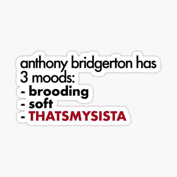 Vista previa del artículo con la obra «Anthony Bridgerton es un estado de ánimo», diseñado y vendido por CaitlinCerys.