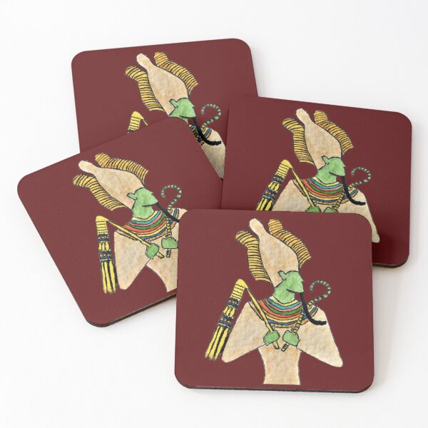Item preview, Ancient Egyptian God Osiris Watercolor Painting designed and sold by WatercolorStore.