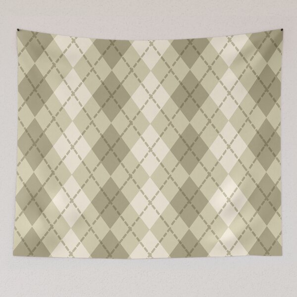 Item preview, Taupe and Cream Argyle  9 designed and sold by Sharon Schwalbe.