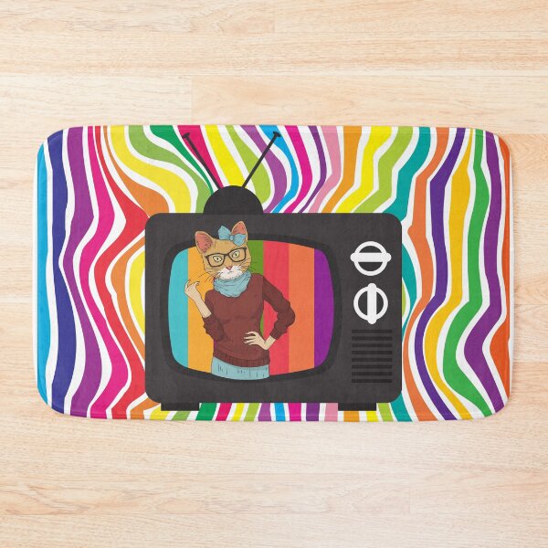 Item preview, Colorful Retro Cat designed and sold by OMdesign10.