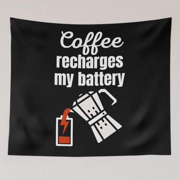 Item preview, Coffee recharges my battery designed and sold by Caregiverology.