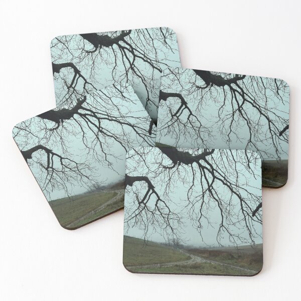 Item preview, Dirt Road with overhanging Horse Chestnut Branches in Winter at Piliscsev, Hungary designed and sold by Istvan Ocztos.