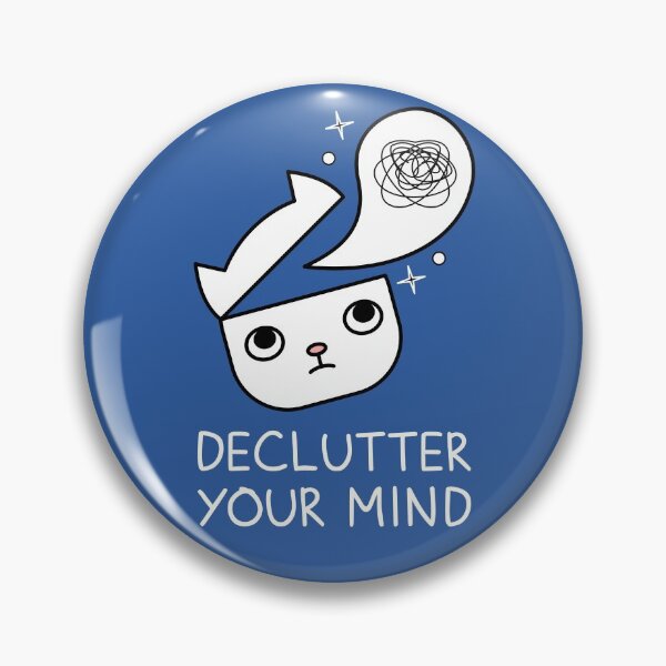 Item preview, Declutter Your Mind. White Cat designed and sold by TashaVector.