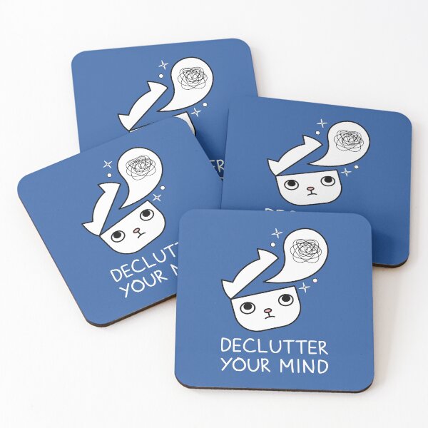 Item preview, Declutter Your Mind. White Cat designed and sold by TashaVector.