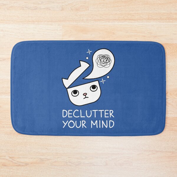 Item preview, Declutter Your Mind. White Cat designed and sold by TashaVector.