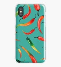 - Chilli pattern (turquoise) - iPhone Case/Skin