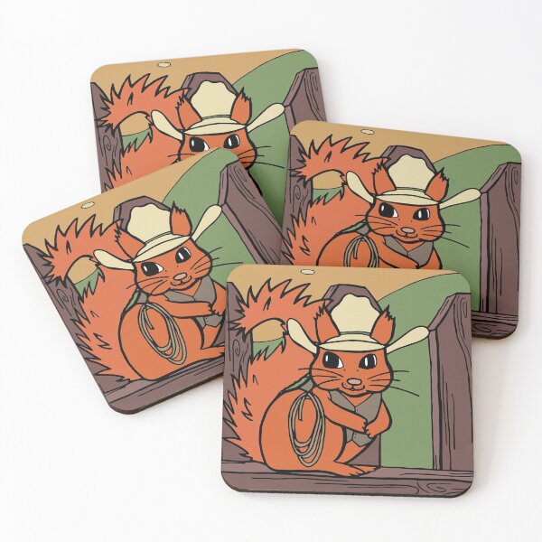Item preview, Yeehaw Cowboy Red Squirrel is Cute and Happy designed and sold by Otter-Grotto.