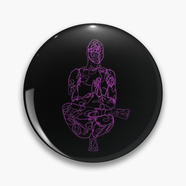 Item preview, Contour Line Yoga-Crown Chakra Squat Prayer Pose  designed and sold by FranksArtWorld.