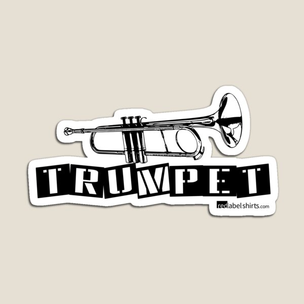Label Me A Trumpet (Black Lettering) Magnet