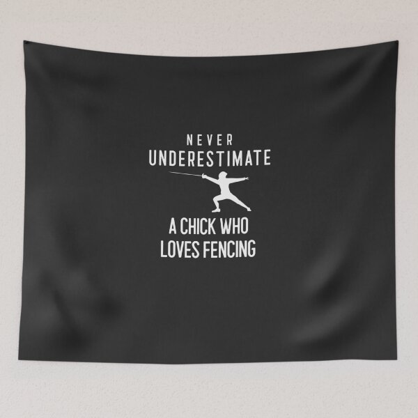 Item preview, Funny Never Underestimate A Chick Who Loves Fencing - Sword Swordsman Gift designed and sold by EricJP.