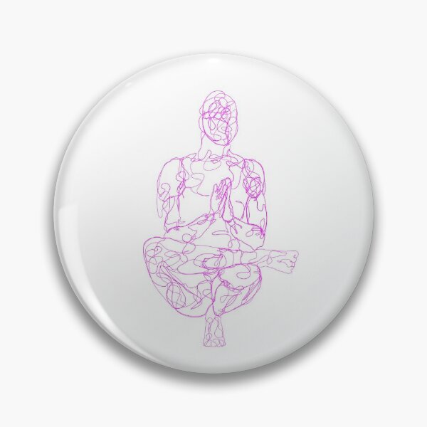 Item preview, Contour Line Yoga-Crown Chakra Squat Prayer Pose  designed and sold by FranksArtWorld.