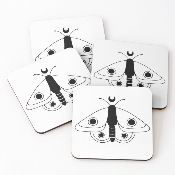 Item preview, Line art black and white moon fly  designed and sold by adesignworld.