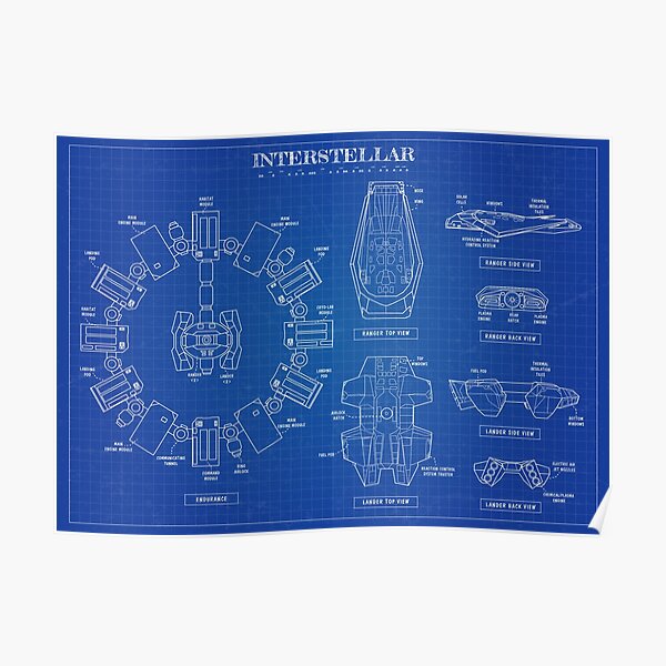 Interstellar Blueprint Poster