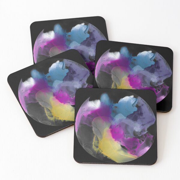 Item preview, Jewel tone Alcohol Ink on Black designed and sold by Sonagiart.