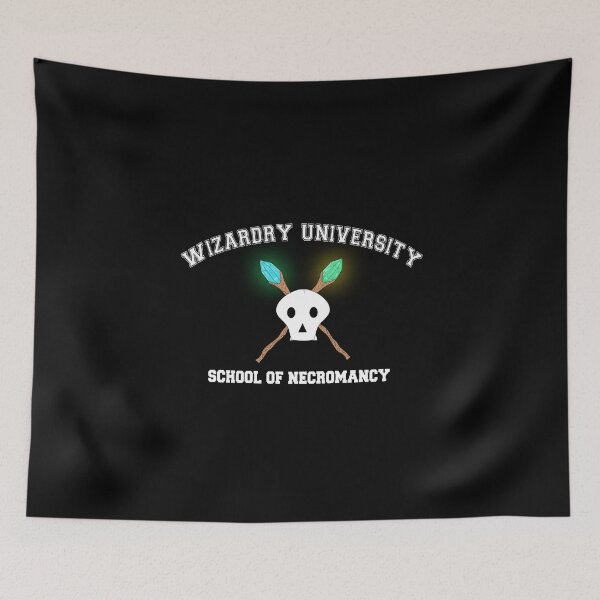 Item preview, Wizardry University - School of Necromancy white for black/dark background designed and sold by Deromilly.