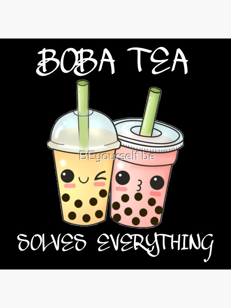 Boba milk tea with glasses Art Board Print for Sale by c4k5llc