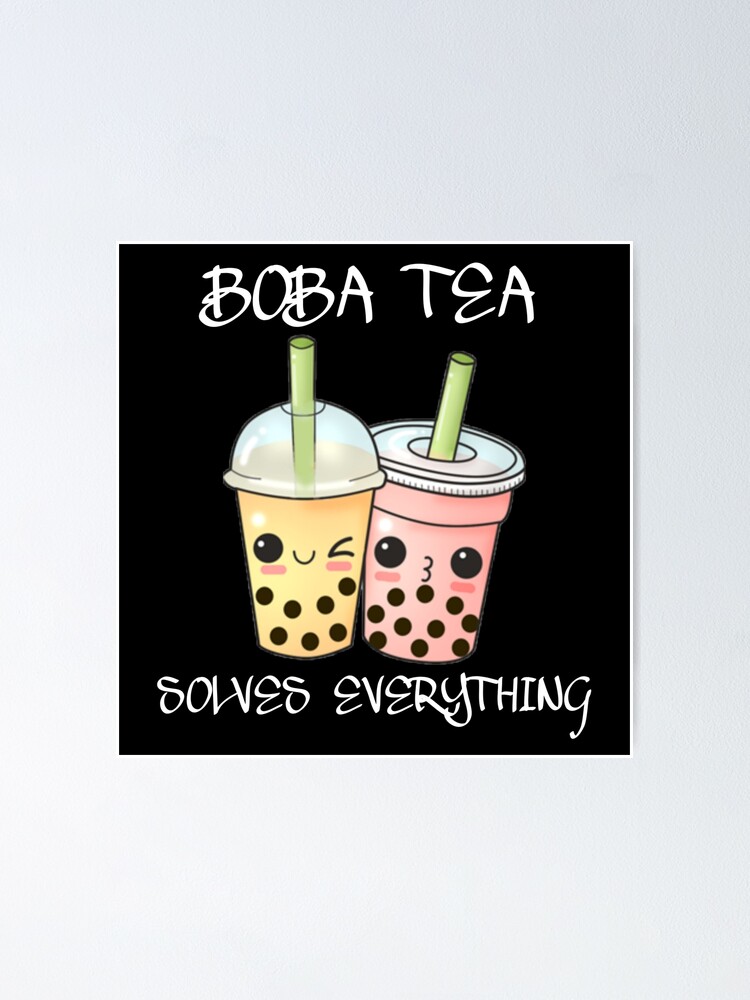 Boba milk tea with glasses Sticker for Sale by c4k5llc