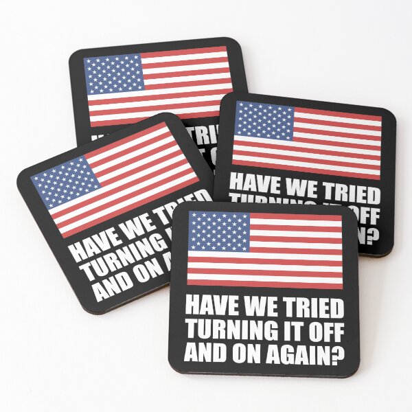 Item preview, America - Have We Tried Turning It Off And On Again? designed and sold by Cat Lady Designs.