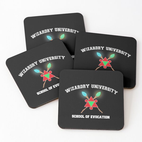 Item preview, Wizardry University - School of Evocation white for black/dark background designed and sold by Deromilly.