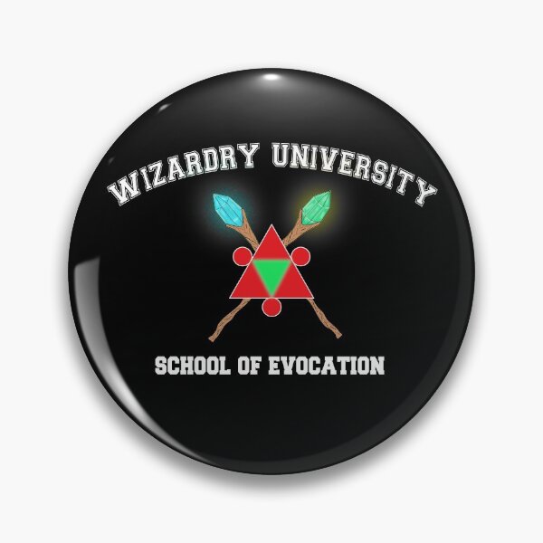 Item preview, Wizardry University - School of Evocation white for black/dark background designed and sold by Deromilly.