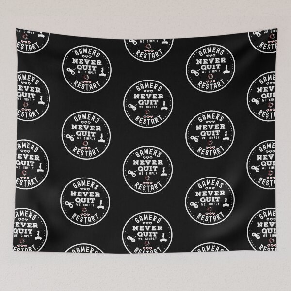 Item preview, Gamers Never Quit We Simply Restart designed and sold by FunSilly.