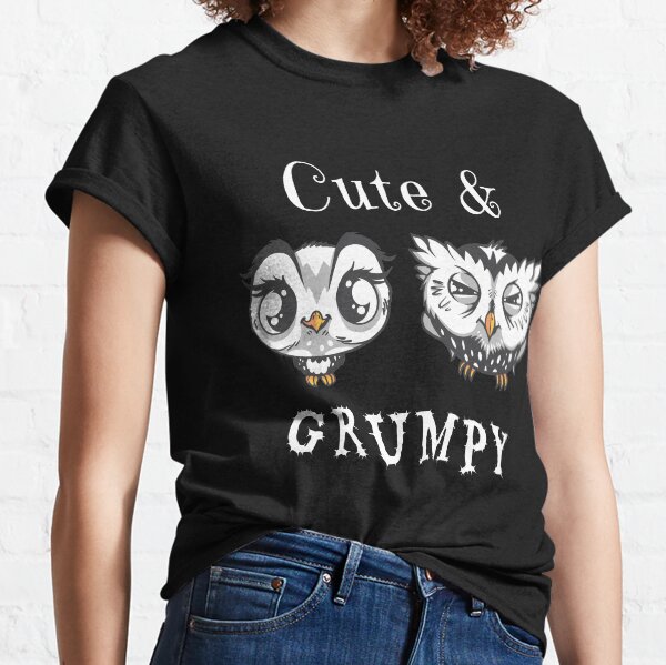 Cute and grumpy Owls Classic T-Shirt