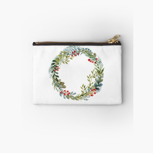 Item preview, Winter Wreath - Watercolor Leaves and Twigs Warm Colors designed and sold by AlicjaCurioseur.