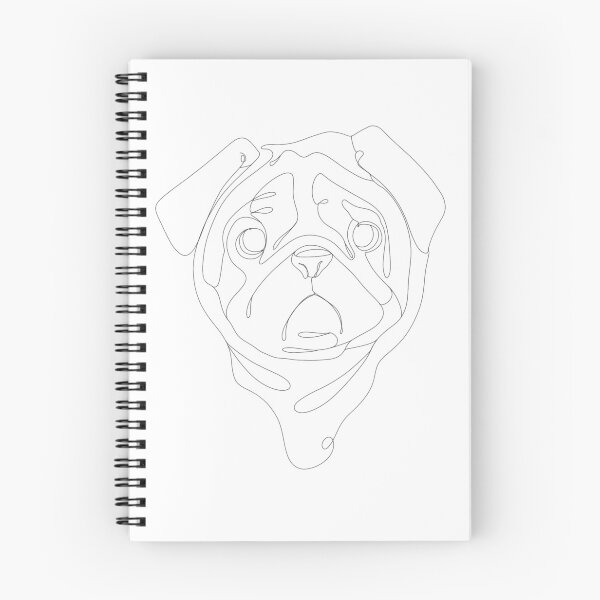 Item preview, Pug . Single Line Drawing designed and sold by primapixie.