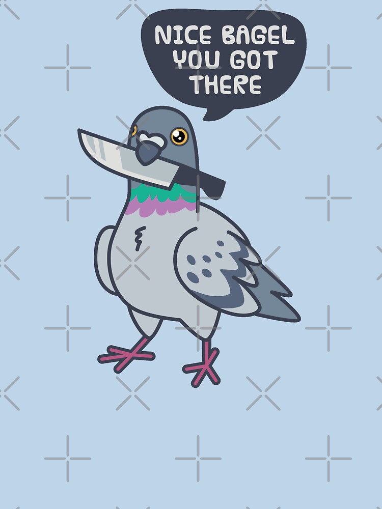 Thumbnail 7 of 7, Classic T-Shirt, Cute Pigeon With A Knife designed and sold by ElectricFangs.