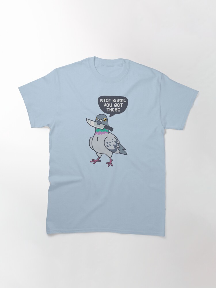 Thumbnail 3 of 7, Classic T-Shirt, Cute Pigeon With A Knife designed and sold by ElectricFangs.