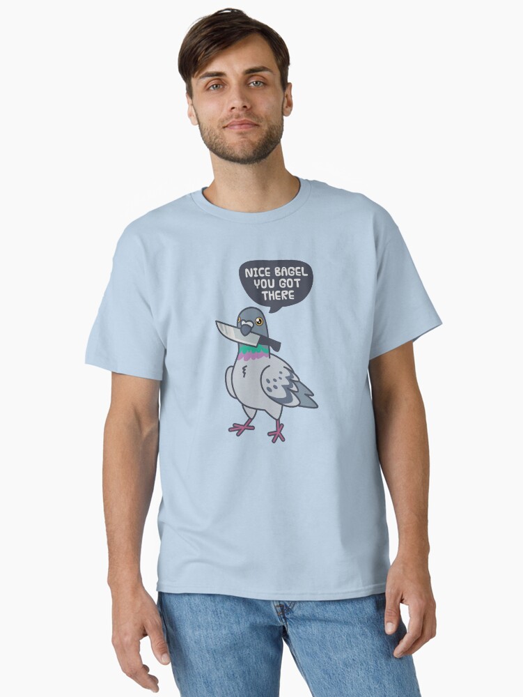 Thumbnail 2 of 7, Classic T-Shirt, Cute Pigeon With A Knife designed and sold by ElectricFangs.