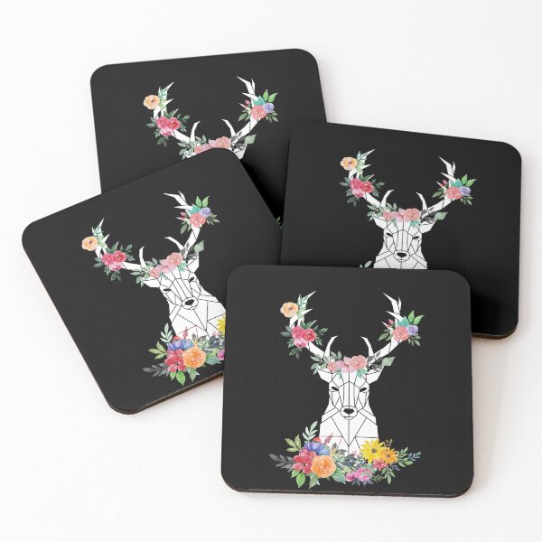 Item preview, Floral deer watercolor designed and sold by windcolors.