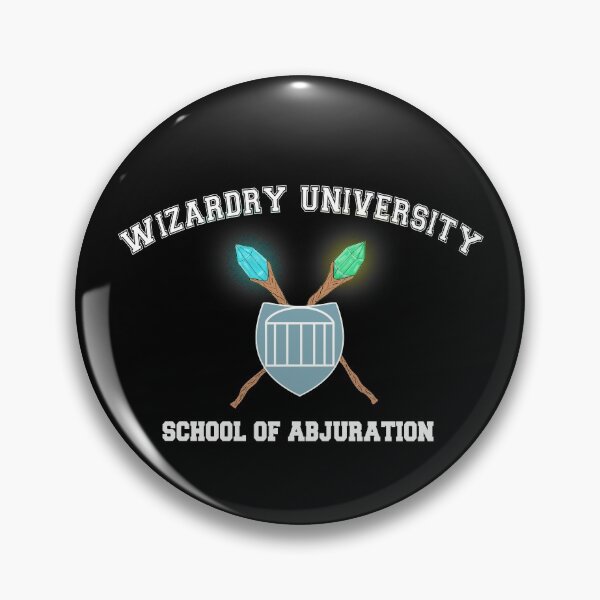 Item preview, Wizardry University - School of Abjuration white for black/dark background designed and sold by Deromilly.